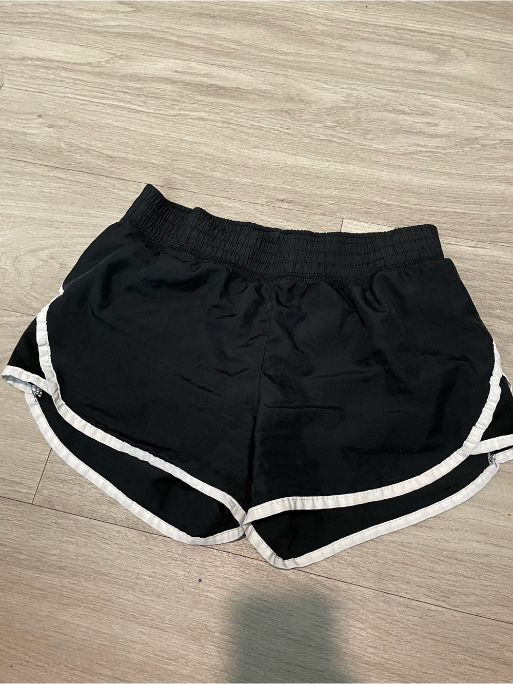 Champion Black Athletic Shorts with White Trim